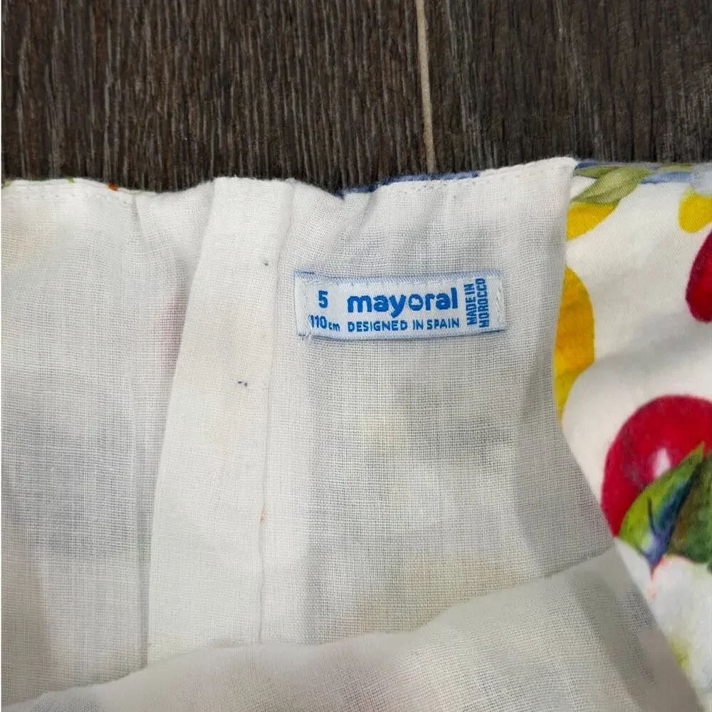 Mayoral Girls Fruit Dress Size 5